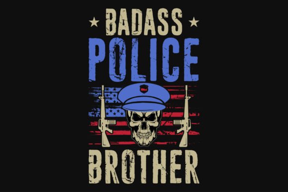 Badass Police Brothers Tshirt Design for Bold Branding
