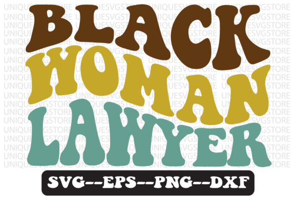 Black Woman Lawyer Retro Svg for T-Shirt Designs