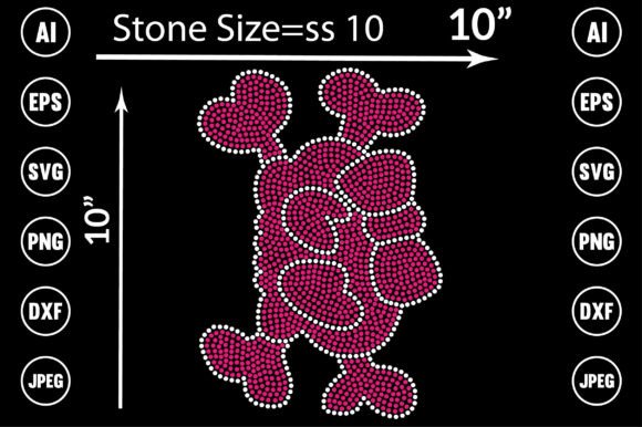 Cartoon Rhinestone Design for T-Shirt Graphics