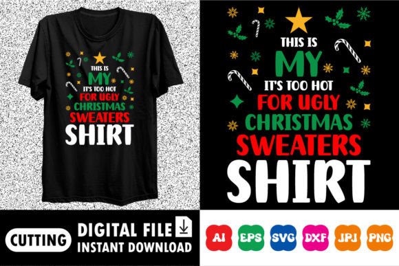 Christmas Sweaters Shirt Graphic Design for T-Shirt Projects