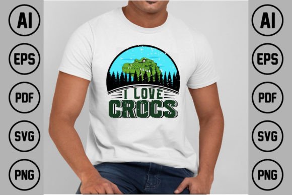 CROCODILE T SHIRT DESIGN 03: A Unique Graphic Asset