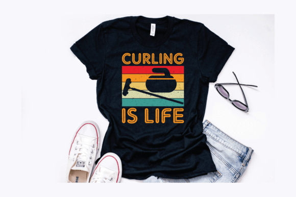 Curling Athlete Essential Design: Perfect for T-Shirt Designs and Graphics
