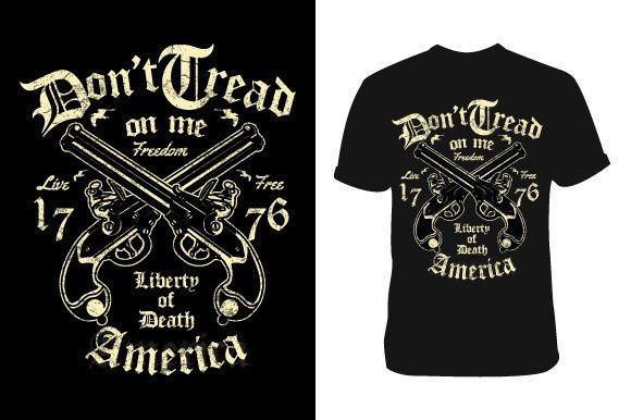 Don't Tread on Me T-Shirt Design: A Versatile Graphics Asset