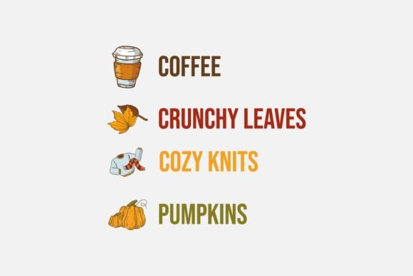 Fall Set: Perfect Graphics for T-Shirt Designs and Branding
