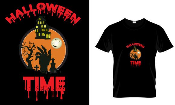 Halloween Time T Shirt Design: A Spooky Delight