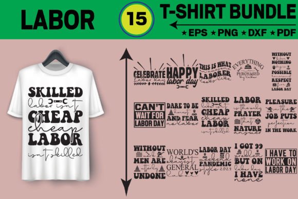 Labor T-shirt Design Bundle: A Versatile Graphics Asset