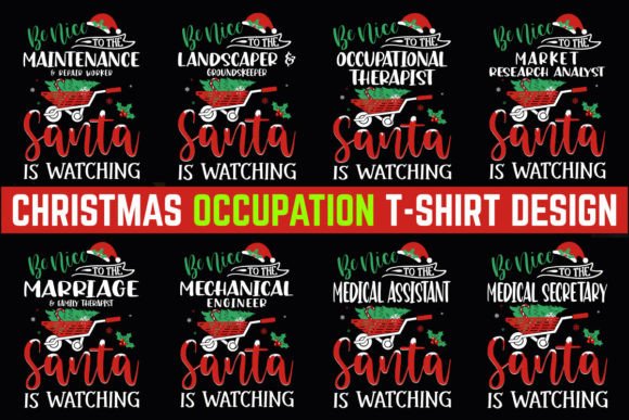 Occupation Christmas T-shirt Design 3: A Stylish Graphic Asset