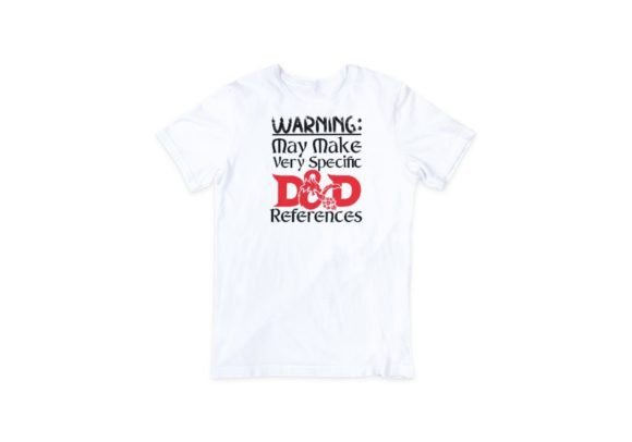 Review: Warning DnD References Tshirt Design for Graphics