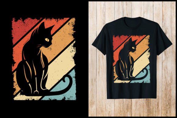 Reviewing Cat Retro Vintage T-Shirt Design for Graphics and T-Shirt Designs