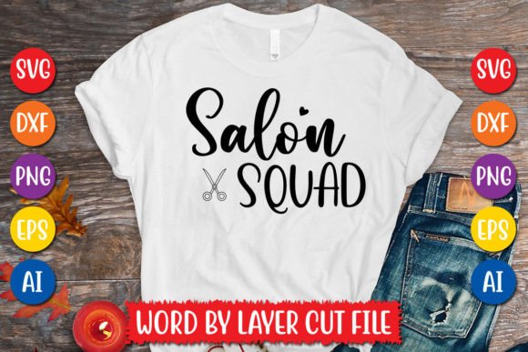 Salon Squad SVG Design for T-Shirt Graphics