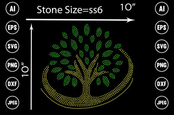 Tree Rhinestone Design for T-Shirt Graphics