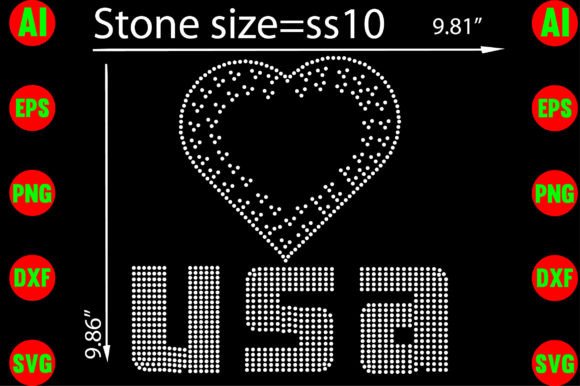 USA Rhinestone Templates for T-Shirt Designs and Graphics