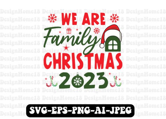 We Are Family Christmas T-shirt Design for Local Business Branding